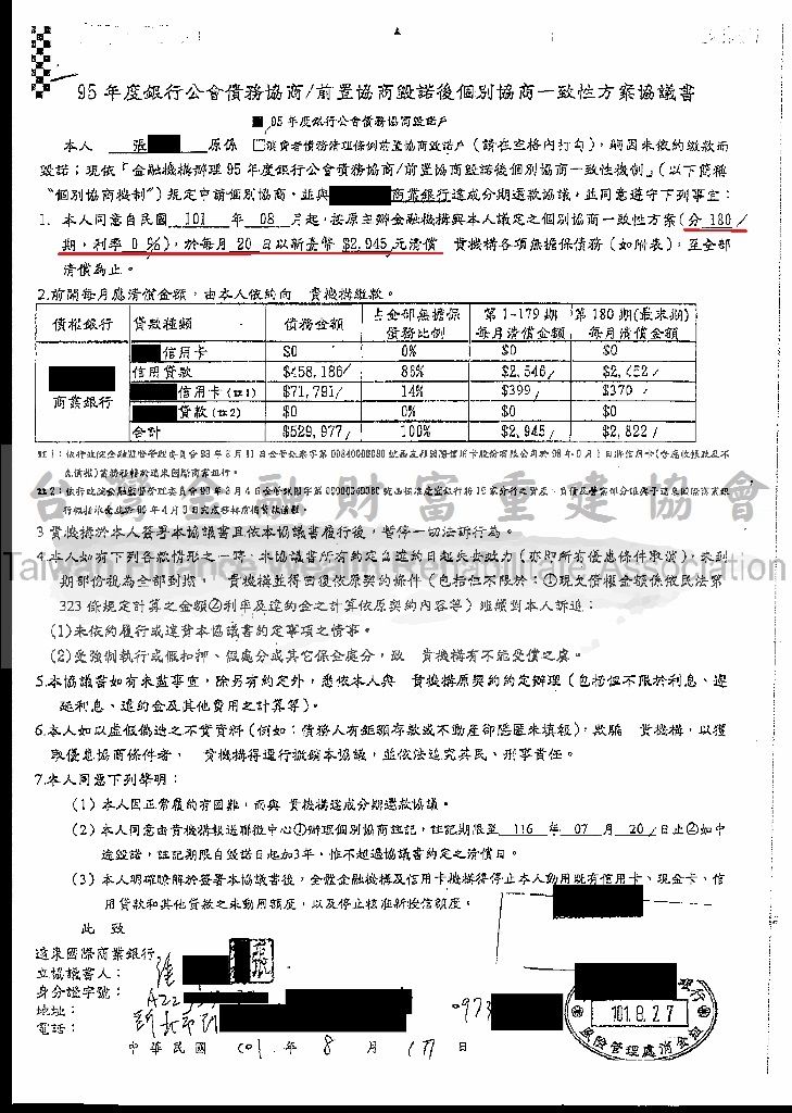 遠東,銀行債務協商,協商毀諾,二次協商,個別一致性