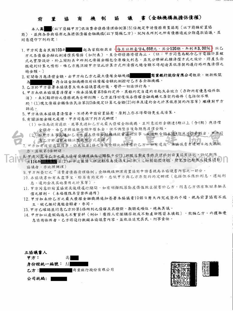 花旗,前置協商,債務協商,卡債協商