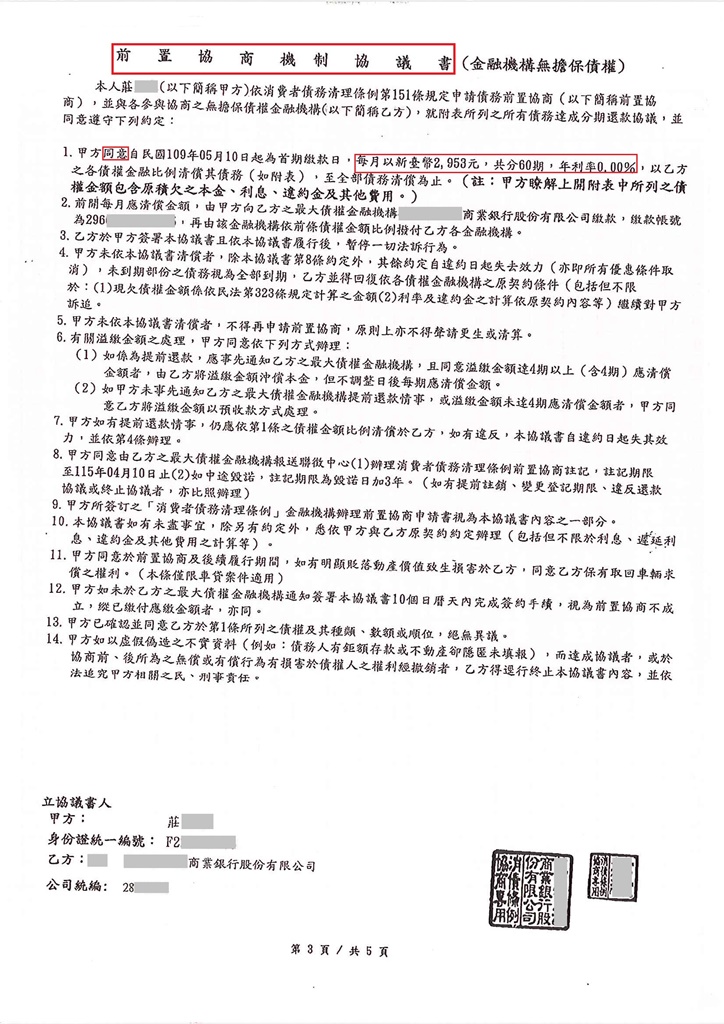前置協商,銀行,卡債,信貸,降低,利率,還款,債務