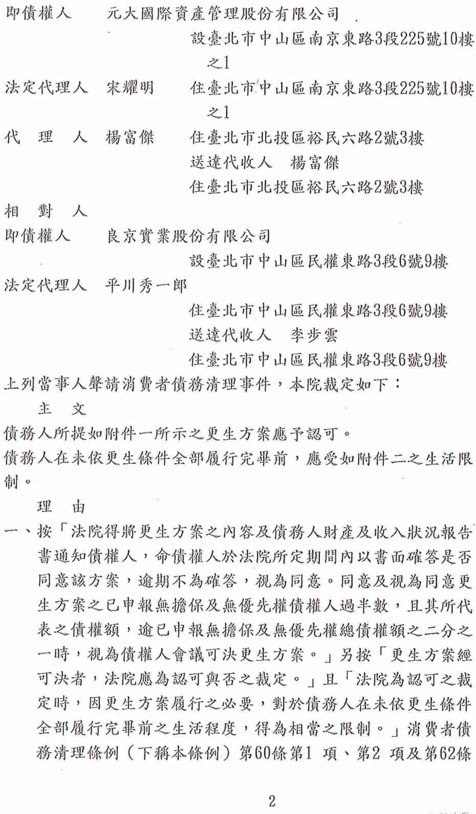 債務更生