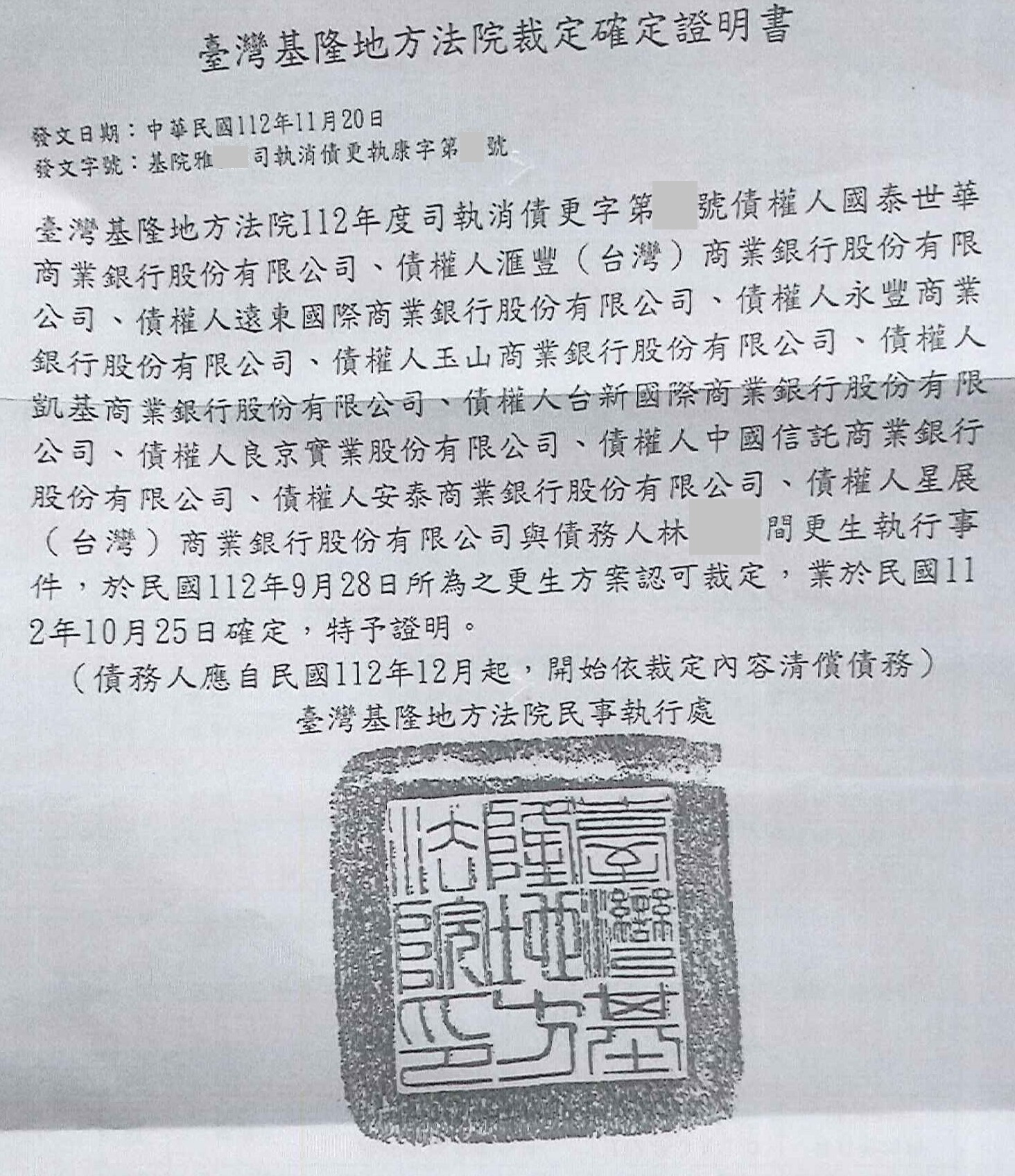 債務更生